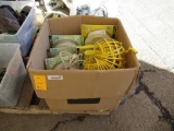 (1) BOX OF RETRO FIT LIGHT KITS, EXTENSION CORD, (5) SHOP LIGHT BULB COVERS