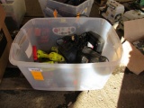 TOTE OF BOSCH 1/2 DRIVE IMPACT DRIVER W/ (2) BATTERIES, MARSON RIVETER, NIKOTA ROTARY TOOL, (3)