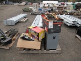 HONDA 2000 EU 120V INVERTER, METAL STORAGE RACK, & ASSORTED TRUCK MIRRORS