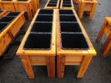 (2) 5' X 19'' X 2' CEDAR 4-POT PLANTER BOXES