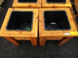 (2) 2' X 19'' X 19'' CEDAR SINGLE POT PLANTERS
