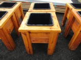 (2) 2' X 19'' X 19'' CEDAR SINGLE POT PLANTERS