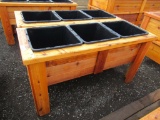 (2) 2' X 46'' X 18'' CEDAR 3-POT PLANTER BOXES