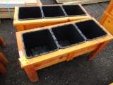 (2) 2' X 46'' X 18'' CEDAR 3-POT PLANTER BOXES