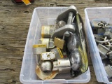 (3) PLASTIC BOXES OF ASSORTED MASTER LOCKS & TRAILER HITCH LOCKS,*SOME LOCKS ARE KEYED THE SAME