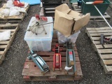 (3) FLOOR JACKS, X BOX, 4-WAY, GLUE, TAPE, DRONE, & ASSORTED HAND TOOLS
