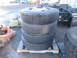 (4) 11R24.5 TIRES