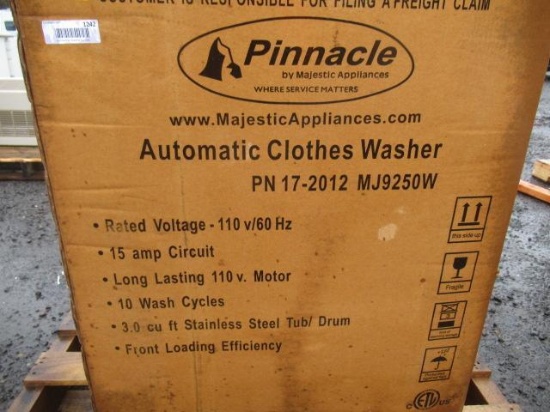 MAJESTIC APPLIANCES MJ9250W AUTOMATIC CLOTHES WASHER (UNUSED), 15AMP, 110V