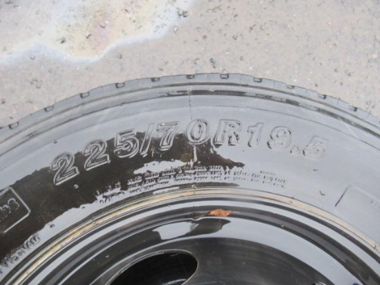 (2) SAILUN 5737 225/70R19.5 W/ 10-LUG STEEL WHEELS