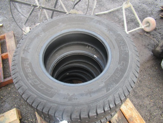 (4) COOPER DISCOVERER 245/75R16 STUDDED SNOW TIRES