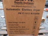 MAJESTIC APPLIANCES MJ9200D AUTOMATIC CLOTHES DRYER (UNUSED), 15AMP, 110V