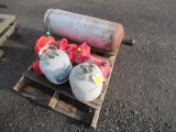 ASSORTED PROPANE TANKS & GAS CANS