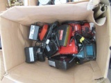 RYOBI CHARGER, (2) MILWAUKEE CHARGERS, (2) MAKITA CHARGERS, (2) PANASONIC CHARGERS, & (5) HILTI