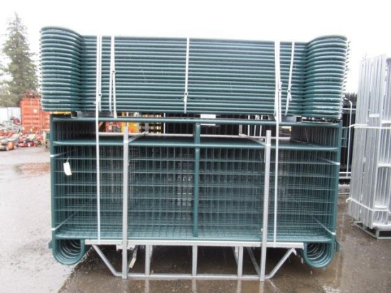 2024 POWDER COATED CORRAL PANELS - (56) 10' X 5' PANELS (UNUSED)