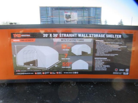 2024 TMG-ST2031V 20' X 30' STRAIGHT WALL STORAGE SHELTER (UNUSED)