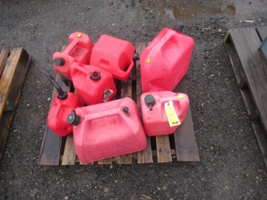 (7) ASSORTED GAS CANS
