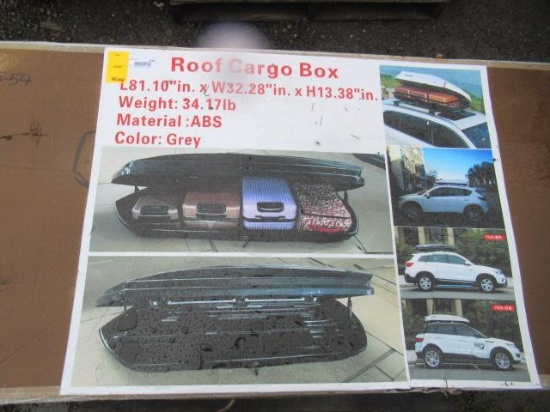2024 80'' X 32'' X 13'' GRAY ROOF CARGO BOX (UNUSED)