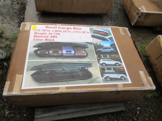 2024 55'' X 35'' X 15'' BLACK ROOF CARGO BOX (UNUSED)