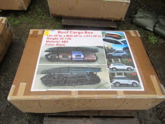 2024 55'' X 35'' X 15'' BLACK ROOF CARGO BOX (UNUSED)