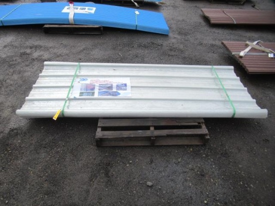 (30) 95'' X 36'' POLYCARBONATE PLASTIC CLEAR WAVED ROOFING PANELS (UNUSED)