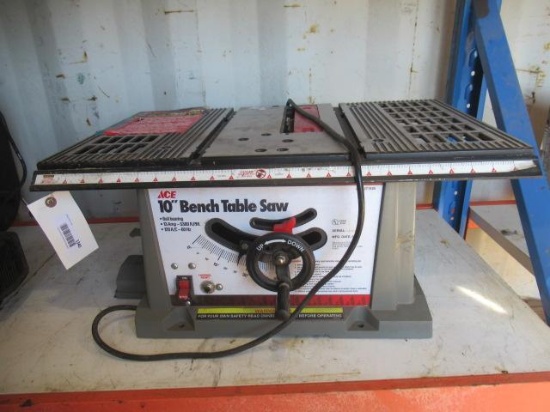 ACE 10'' BENCH TABLE SAW W/ ALUMINUM TABLE