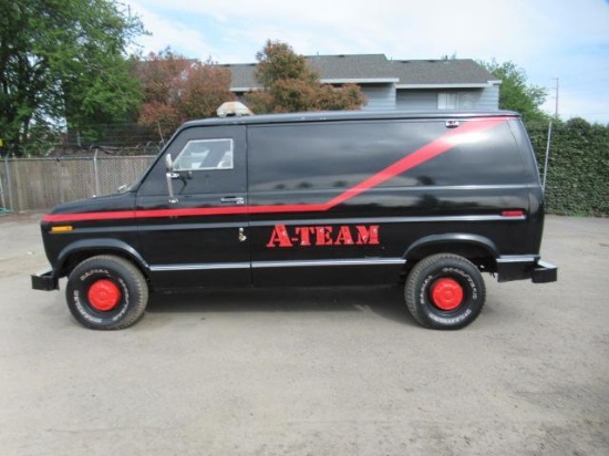 1990 FORD ECONOLINE "A TEAM" ARMORED VAN W/ FULLY ENCLOSED REAR SAFE