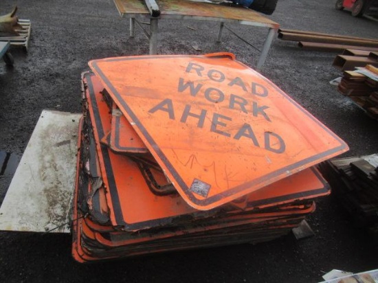 APPROXIMATELY (20) ASSORTED CONSTRUCTION ROAD SIGNS