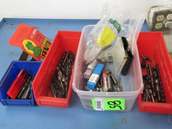 ASSORTED END MILLS & DRILL BITS
