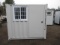 2025 8' STORAGE CONTAINER W/ WINDOW & SIDE MAN DOOR (UNUSED)