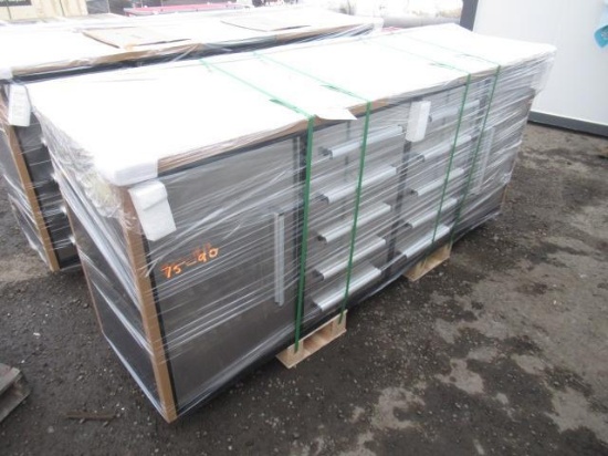 2025 7' STAINLESS STEEL 20-DRAWER WORKBENCH (UNUSED)