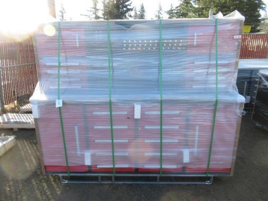 2025 7' 18-DRAWER WORKBENCH (RED) (UNUSED)