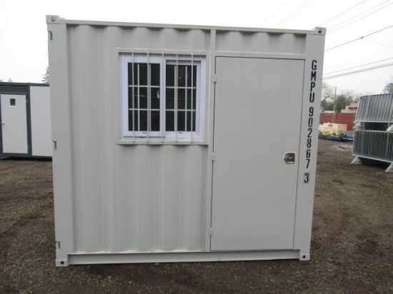 2025 9' STORAGE CONTAINER W/ WINDOW & SIDE MAN DOOR (UNUSED)