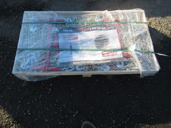 (5) 2025 9200LB RATCHET BINDERS & (10) 20' 3/8'' G70 CHAINS (UNUSED)