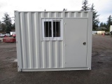 2024 10' STORAGE CONTAINER W/ WINDOW & SIDE MAN DOOR (UNUSED)