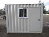 2024 10' STORAGE CONTAINER W/ WINDOW & SIDE MAN DOOR (UNUSED)