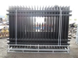 2025 BLACK WROUGHT 4-RAIL IRON FENCING (UNUSED)