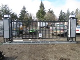 2025 20' BI-PARTING AUTOMATIC DRIVEWAY GATE W/ REMOTE (UNUSED)