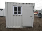 2025 9' STORAGE CONTAINER W/ WINDOW & SIDE MAN DOOR (UNUSED)