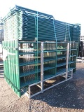 2025 POWDER COATED STEEL CORRAL PANELS (GREEN) (UNUSED)