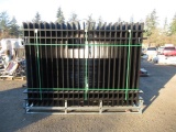 2025 4-RAIL POWDER COATED WROUGHT IRON FENCING (BLACK) (UNUSED)