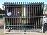 2025 FENS 4-RAIL STEEL FENCING (BLACK) (UNUSED)