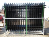 2025 FENS 4-RAIL STEEL FENCING (BLACK) (UNUSED)