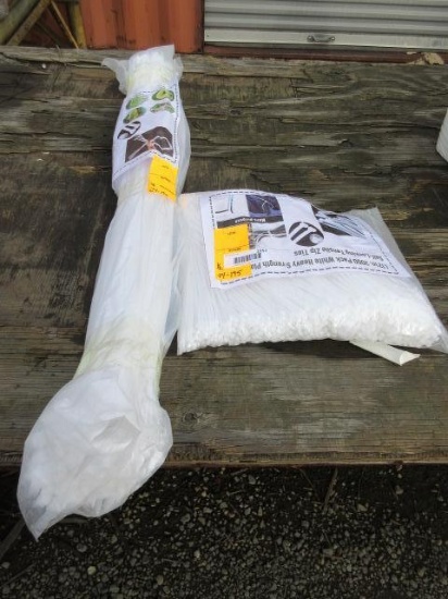 APPROX (200) 39' PLASTIC ZIP TIES & APPROX (2000) 12' PLASTIC ZIP TIES (UNUSED)
