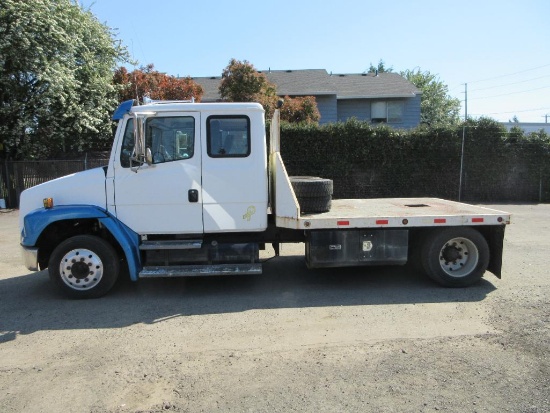1997 FREIGHTLINER FL60 SINGLE AXLE EXTENDED CAB FLATBED