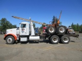 (BORING, OR) 1990 PETERBILT 378 LOG TRUCK W/ TRAILER