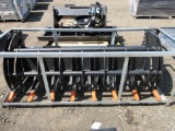 78'' SKID STEER HYDRAULIC GRAPPLE BUCKET ATTACHMENT