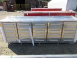 2025 10' 30-DRAWER STAINLESS STEEL WORKBENCH (UNUSED)