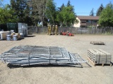 ASSORTED 10' X 6' TEMPORARY FENCE PANELS W/ BASES