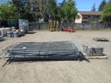 ASSORTED 10' X 6' TEMPORARY FENCE PANELS W/ BASES