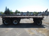 (BORING, OR) 1985 UTILITY 8' X 20' TRI-AXLE FLATBED PUP TRAILER